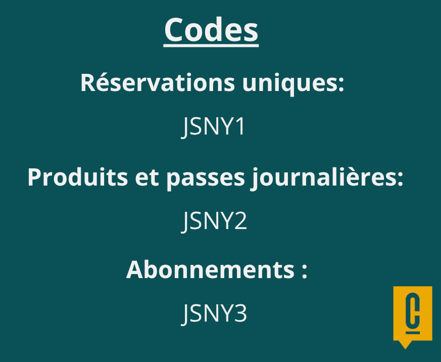 Carte cadeau La Centrale — codes visibles